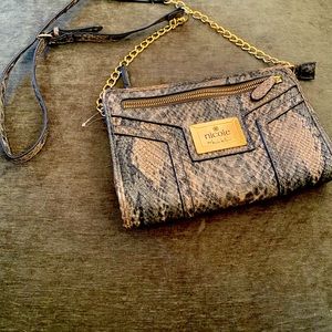 Nicole Miller crossbody purse.